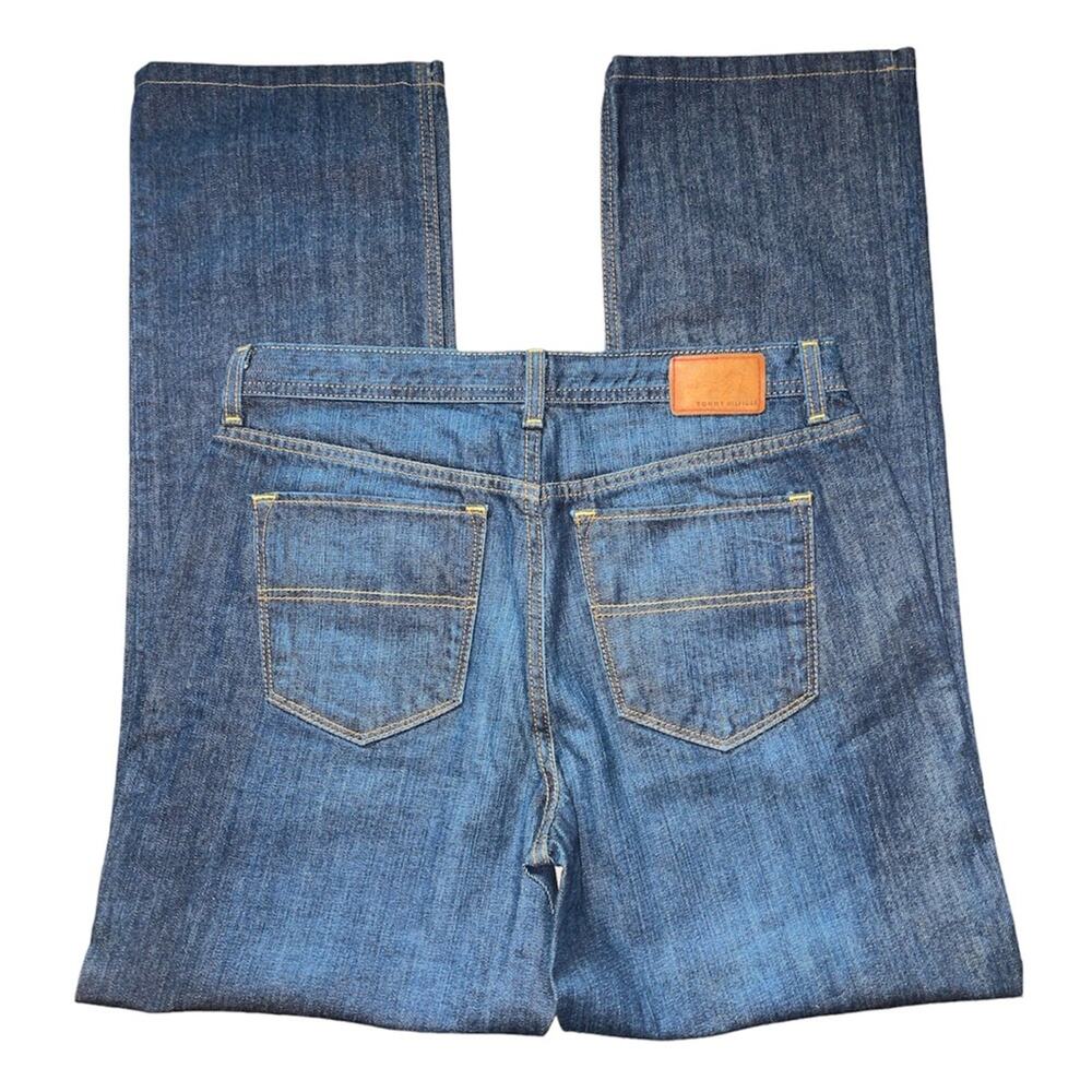 Tommy Hilfiger High Rise Straight fit Leg Dark Wash Denim Jean size 8